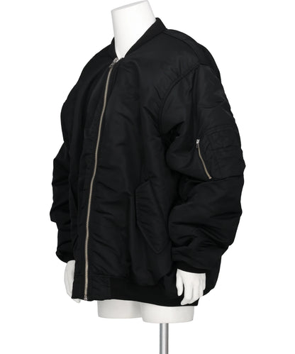 HEAVY NYLON TWILL BOMBER JACKET