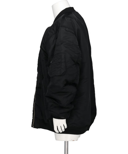 HEAVY NYLON TWILL BOMBER JACKET