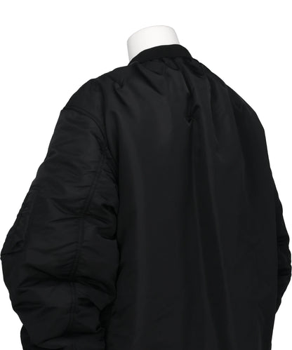 HEAVY NYLON TWILL BOMBER JACKET