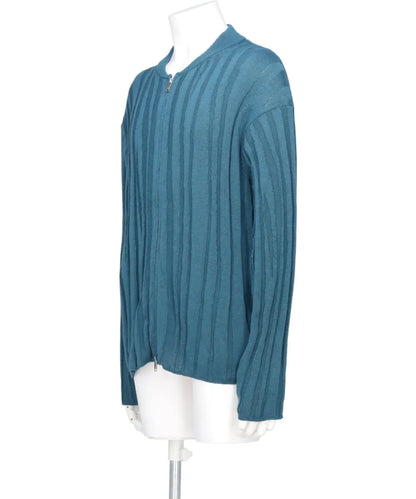 RANDOM RIB ZIP KNIT BLOUSON