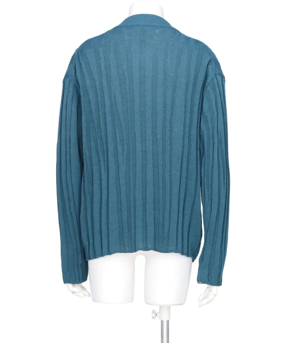 RANDOM RIB ZIP KNIT BLOUSON