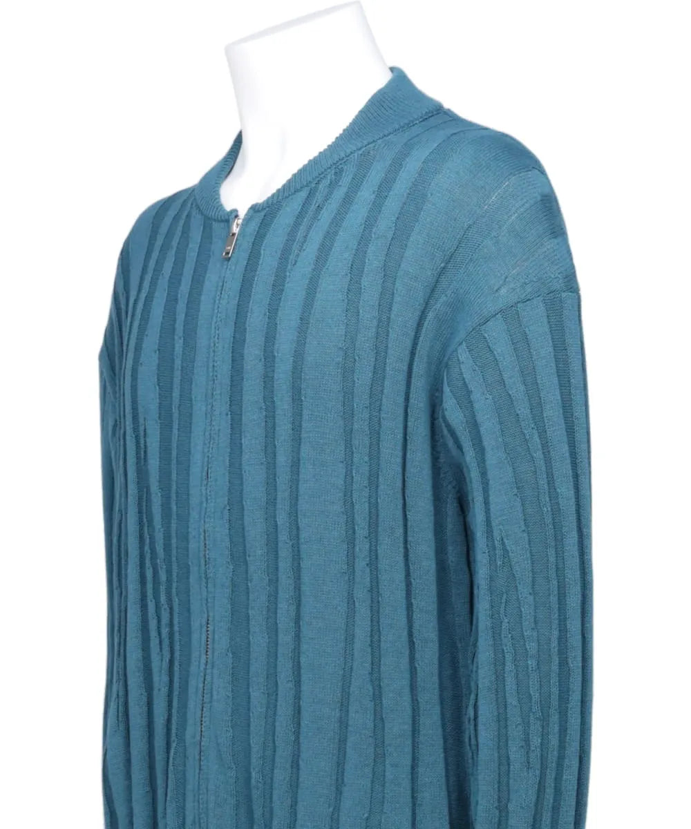 RANDOM RIB ZIP KNIT BLOUSON