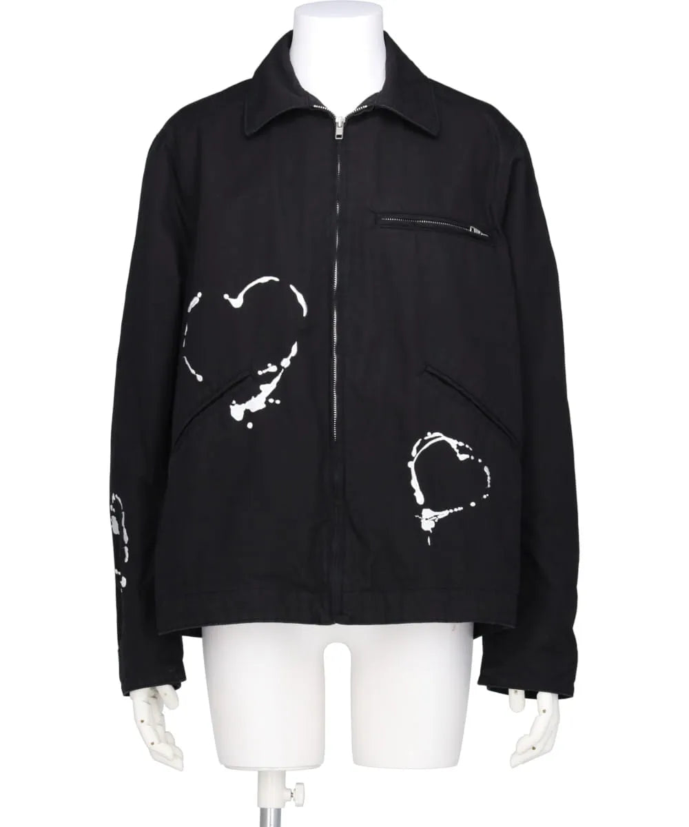 WOVEN EMBROIDERY WASHED WORK JACKET