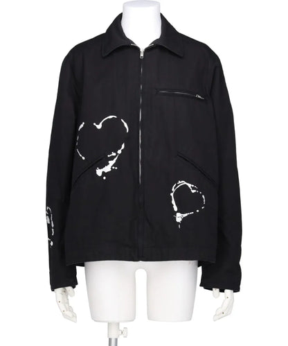 WOVEN EMBROIDERY WASHED WORK JACKET