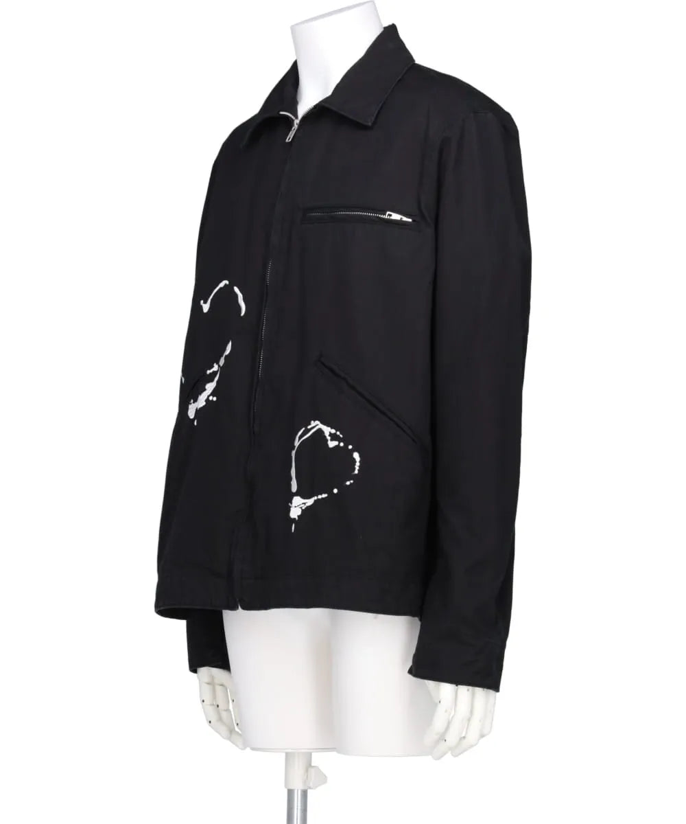 WOVEN EMBROIDERY WASHED WORK JACKET