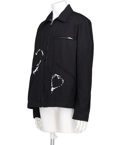 WOVEN EMBROIDERY WASHED WORK JACKET