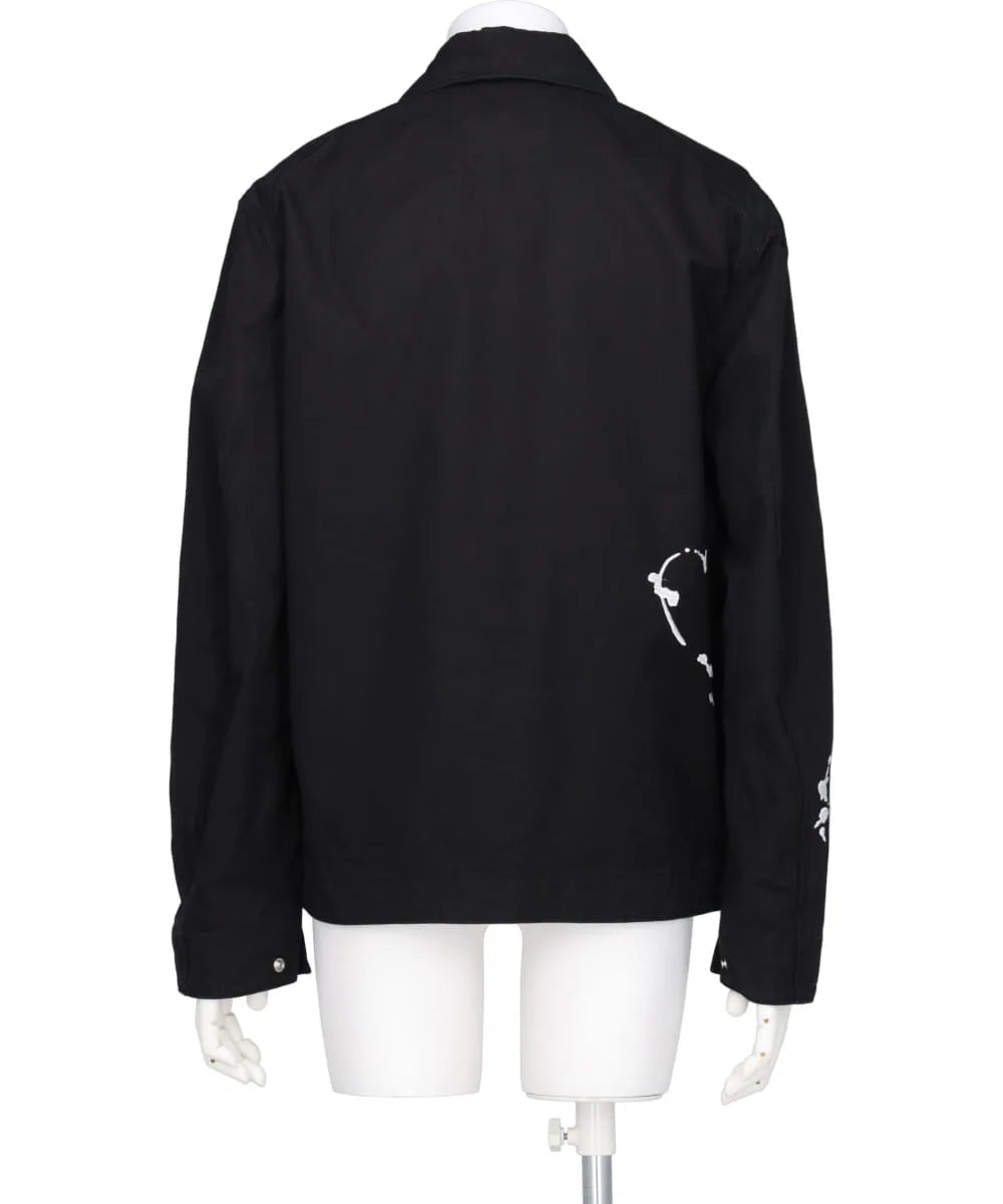 WOVEN EMBROIDERY WASHED WORK JACKET