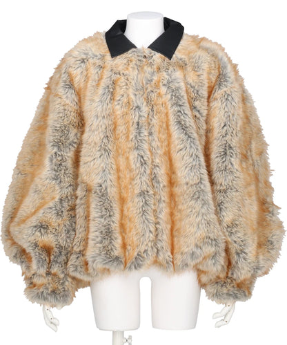 FAUX FUR BOMBER JACKET