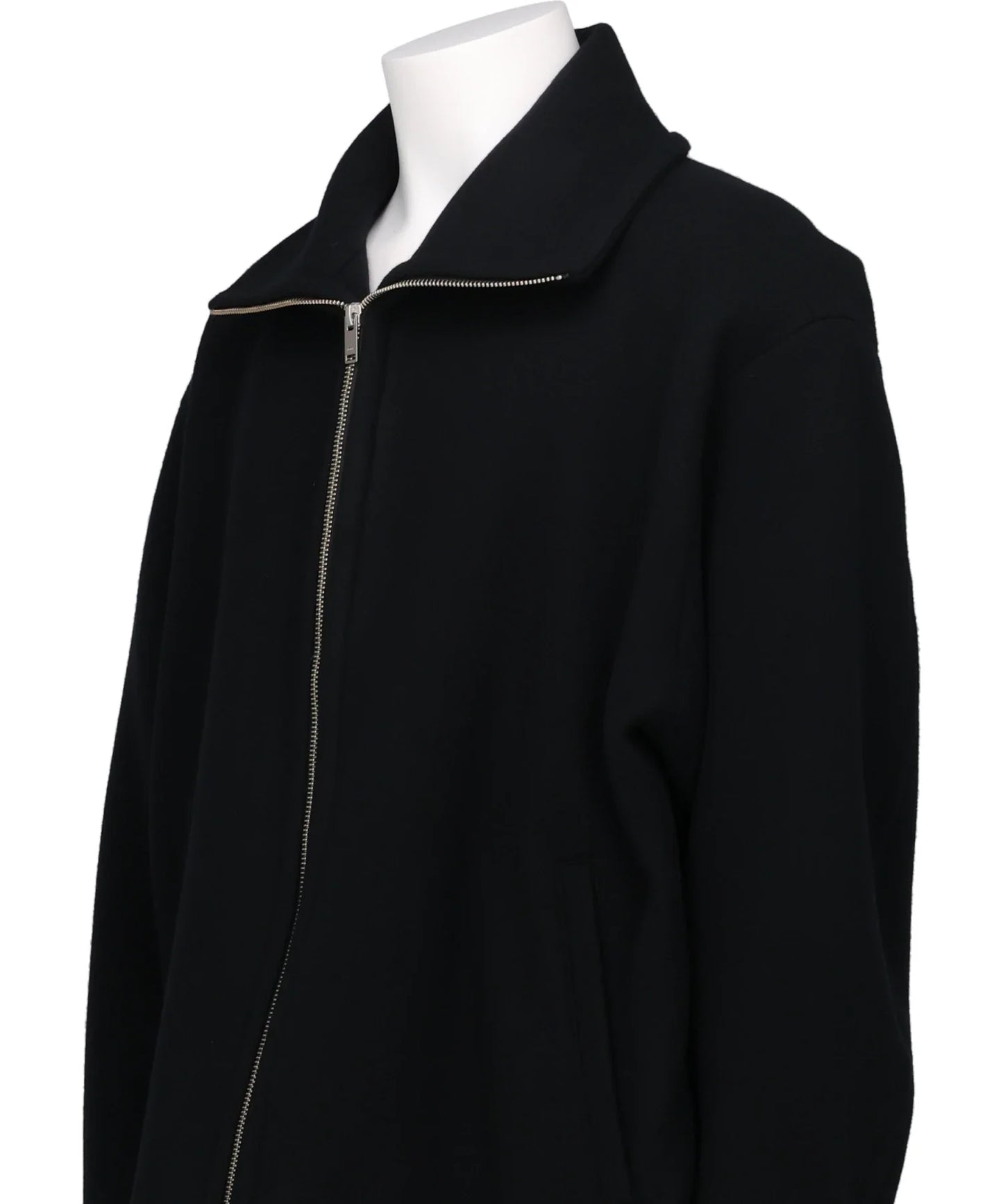 MELTON STAND COLLAR ZIP BLOUSON