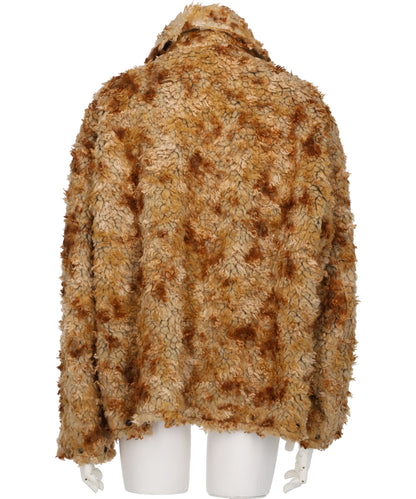 JACQUARD BOA STAND COLLAR ZIP BLOUSON