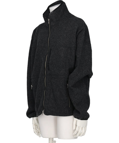WOOL FLEECE ZIP BLOUSON