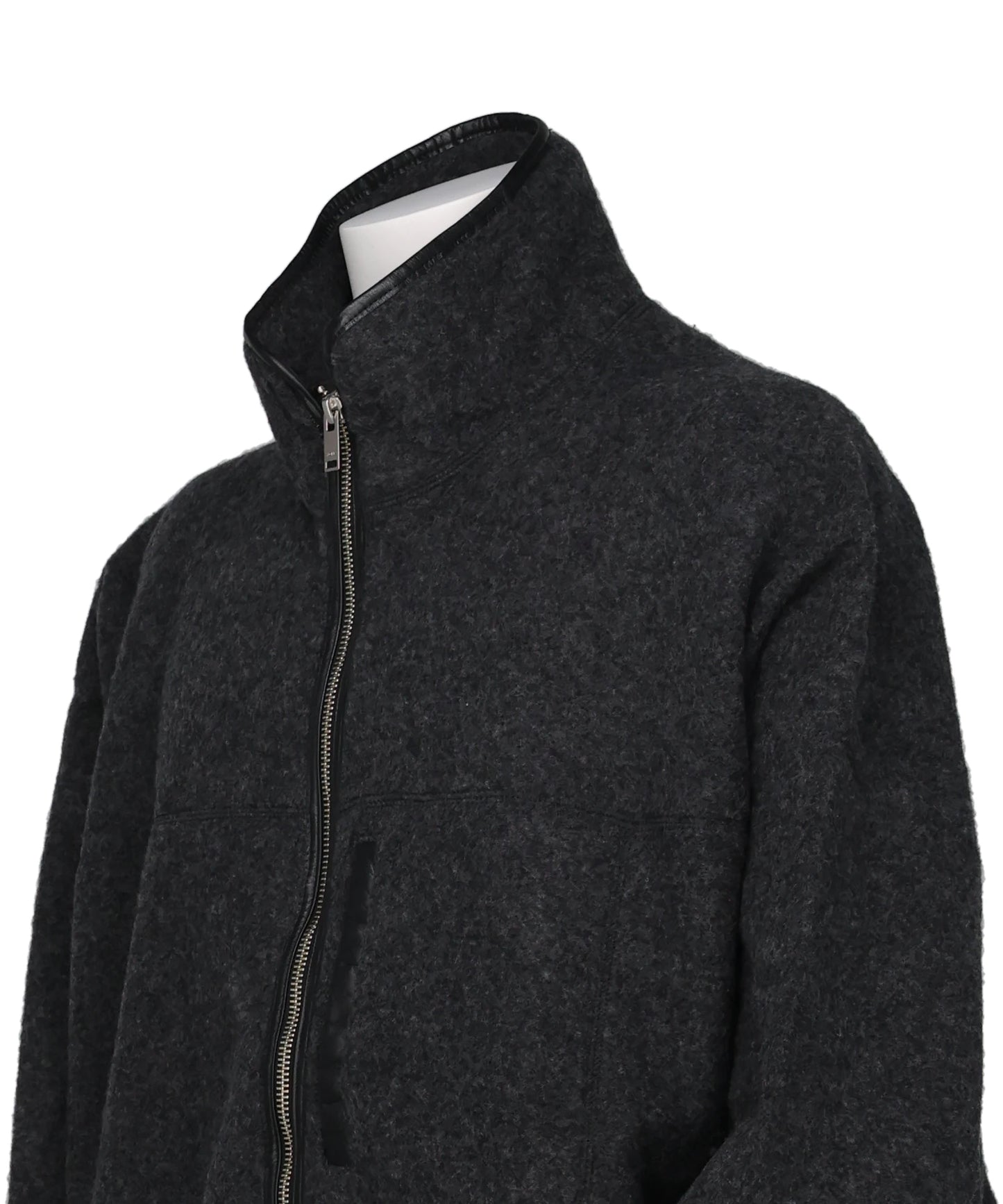 WOOL FLEECE ZIP BLOUSON