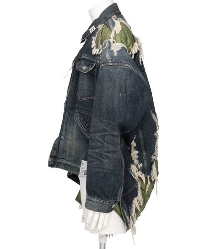 DOUBLE LAYERED DENIM JACKET