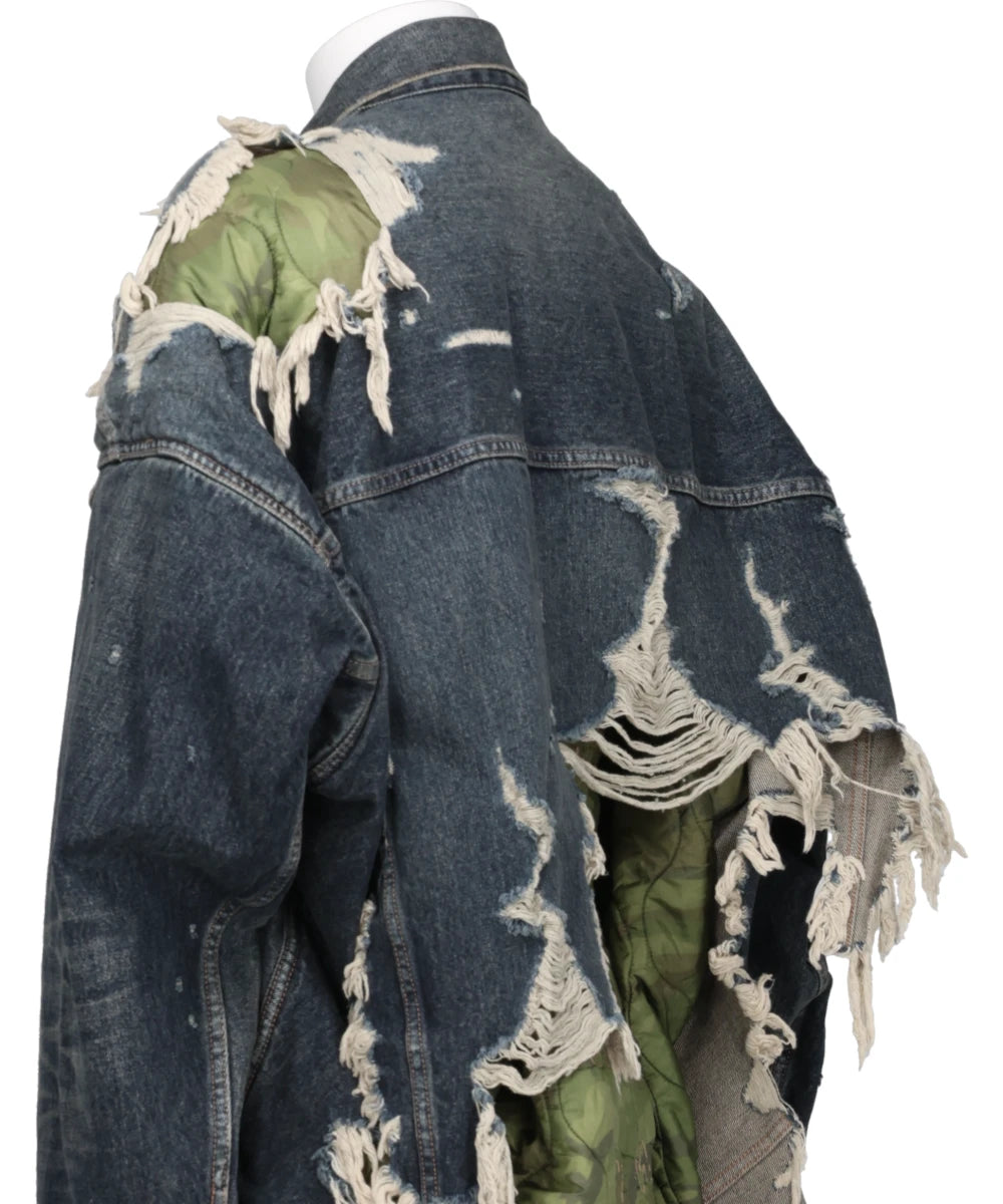 DOUBLE LAYERED DENIM JACKET
