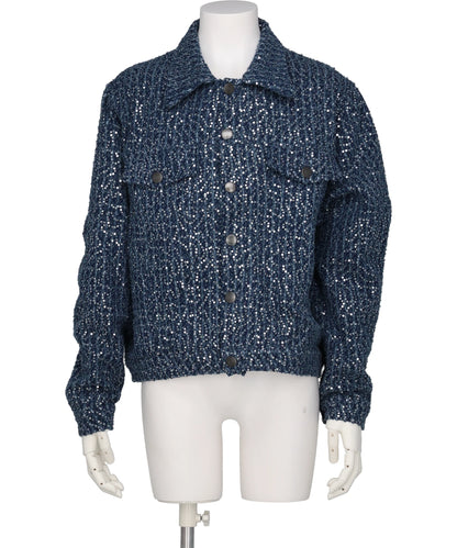 Charles Jeffrey LOVERBOY DISTRESSED SEQUIN DENIM