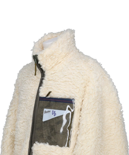 HEMP FAUX FUR ZIP-UP JACKET