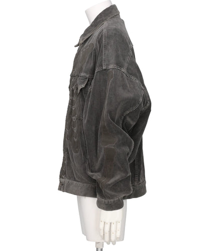 BONE APPLIQUE CORDUROY JACKET
