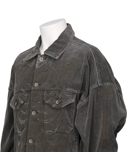 BONE APPLIQUE CORDUROY JACKET