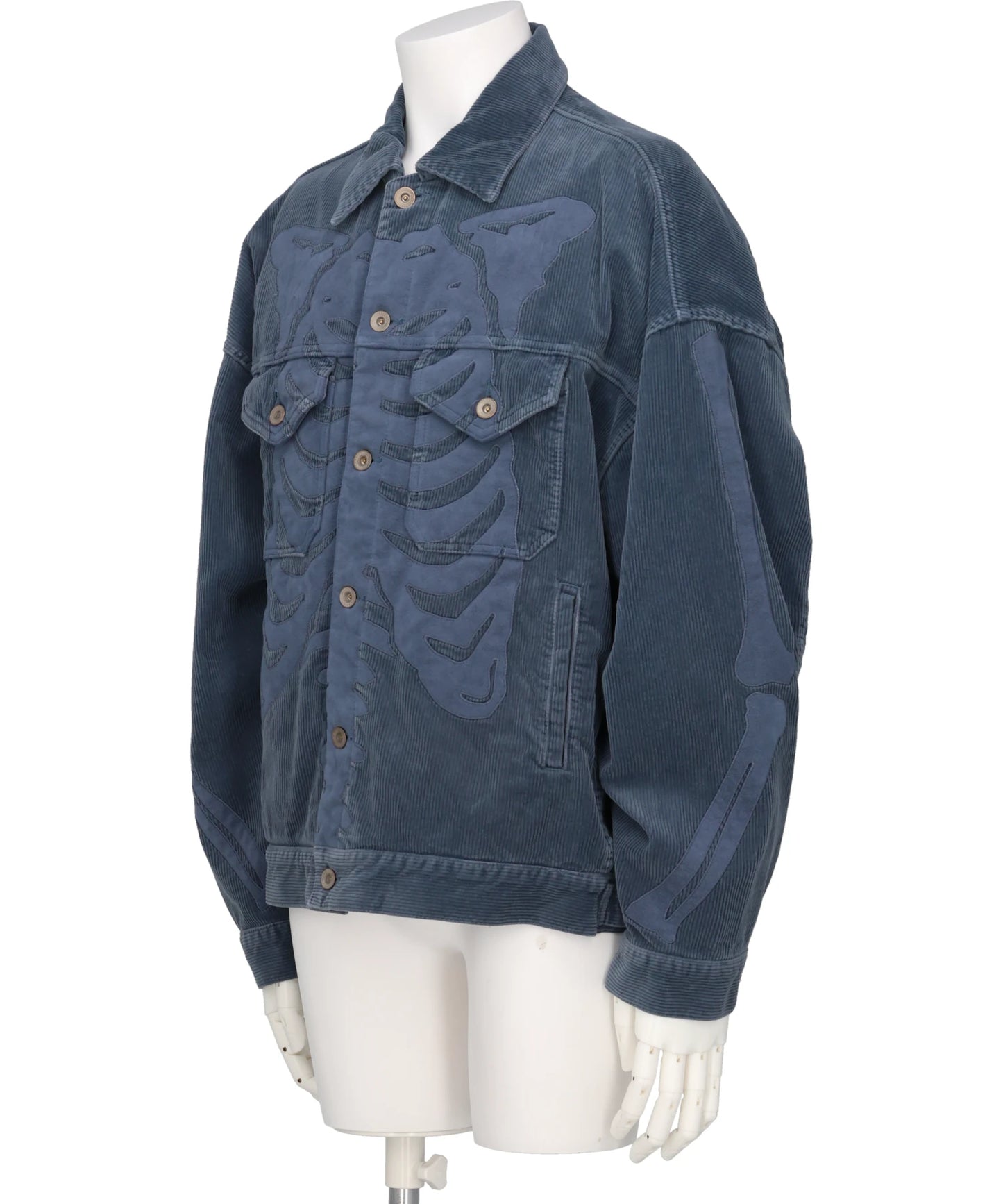 BONE APPLIQUE CORDUROY JACKET