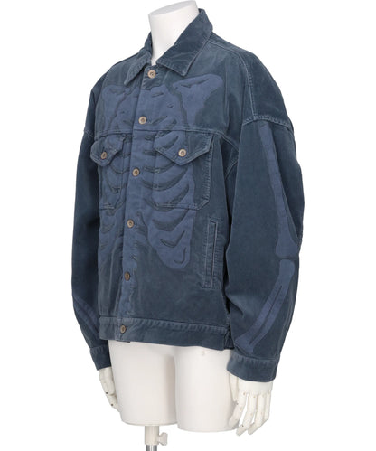 BONE APPLIQUE CORDUROY JACKET