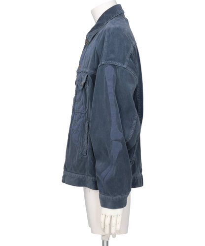 BONE APPLIQUE CORDUROY JACKET