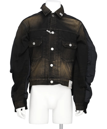 Maison MIHARA YASUHIRO(メゾンミハラヤスヒロ) 2026SS COMBINED DENIM×MA-1 BLOUSON A16BL021