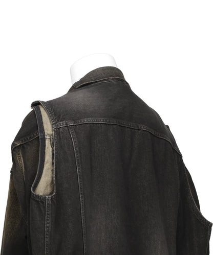 BACK VEST DENIM  BLOUSON