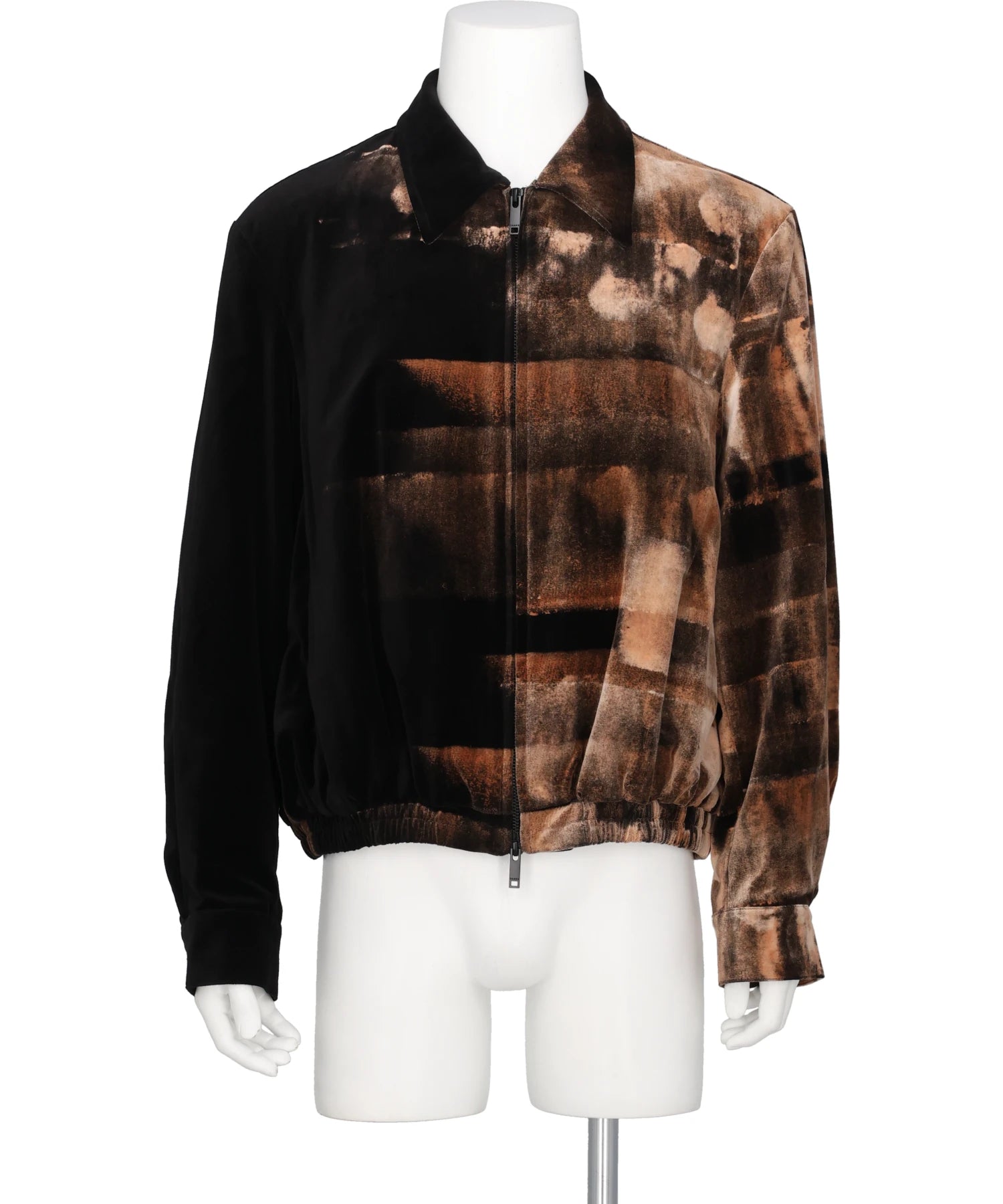 TAAKK(ターク)HAND-BLEACHED VELVET ZIP BLOUSON
