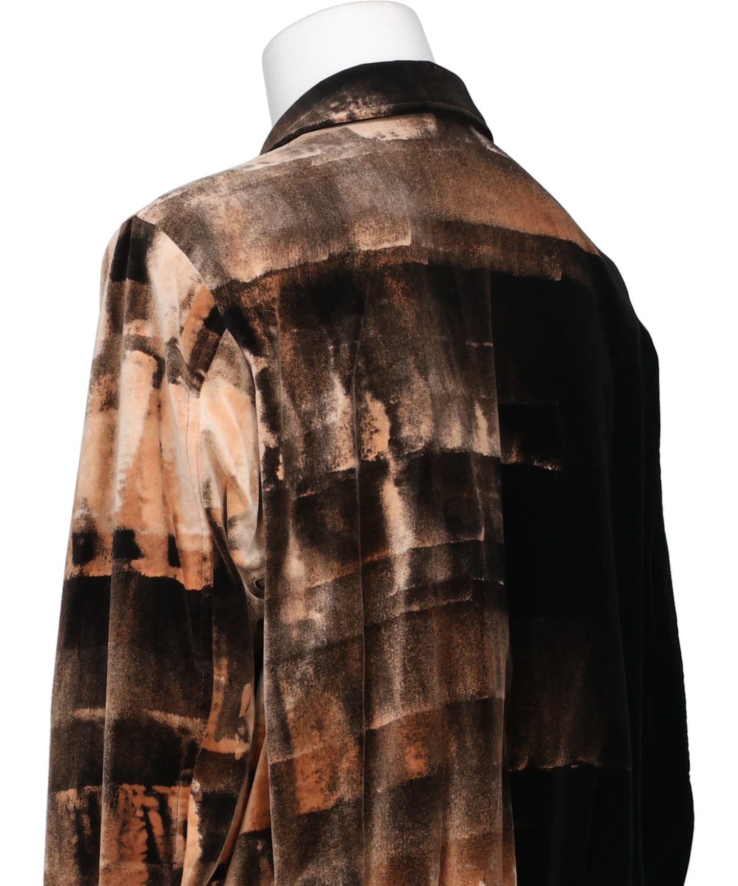 HAND-BLEACHED VELVET ZIP BLOUSON