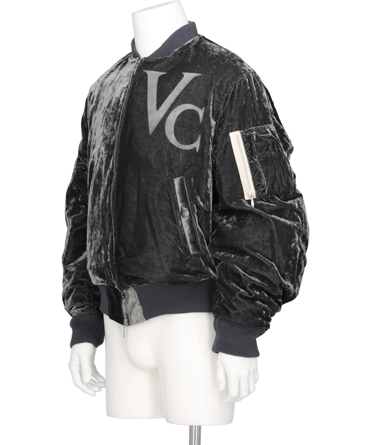 VC VELVET PUFFER BOMBER JACKET
