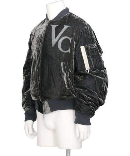VC VELVET PUFFER BOMBER JACKET
