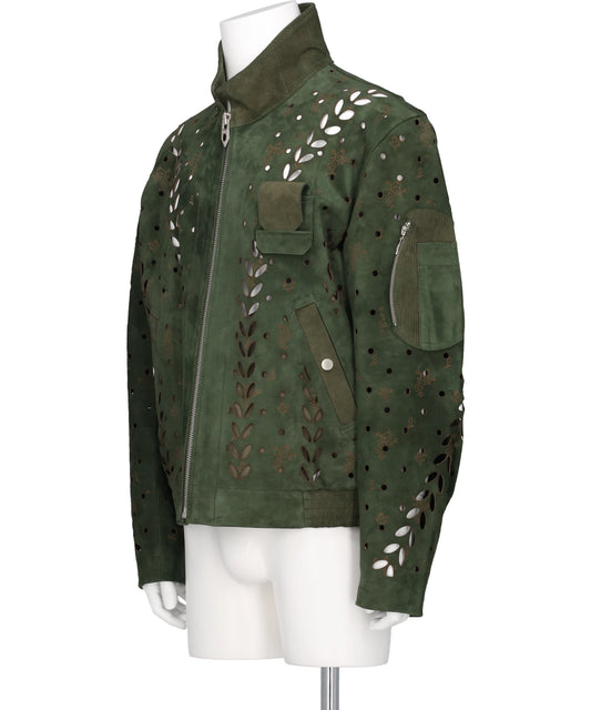 IVY HOLE LEATHER FLIGHT JACKET