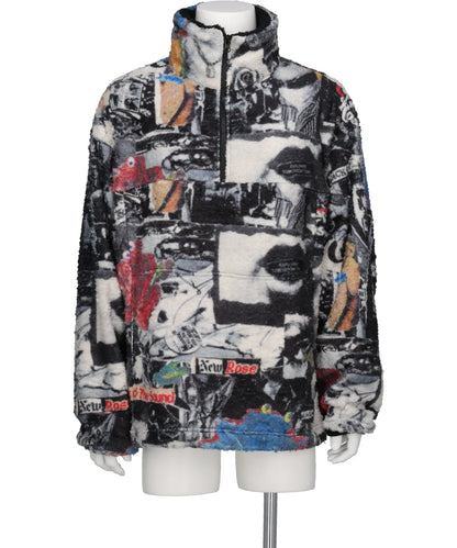 NewRose FLEECE HALF ZIP UP BLOUSON / ALL-OVER PRINT