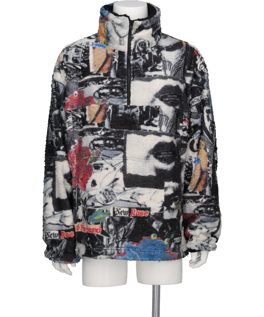 NewRose FLEECE HALF ZIP UP BLOUSON / ALL-OVER PRINT