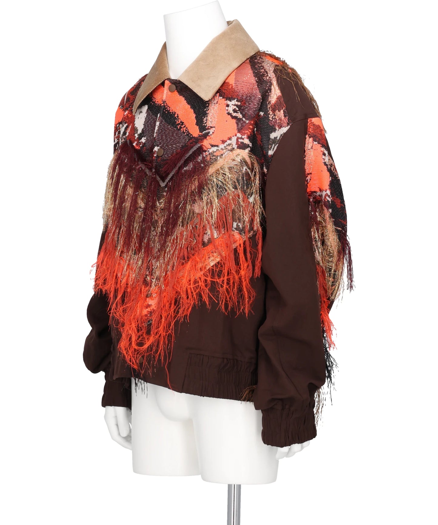 FRINGE JACQUARD BLOUSON