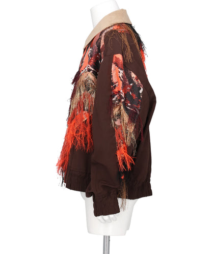 FRINGE JACQUARD BLOUSON