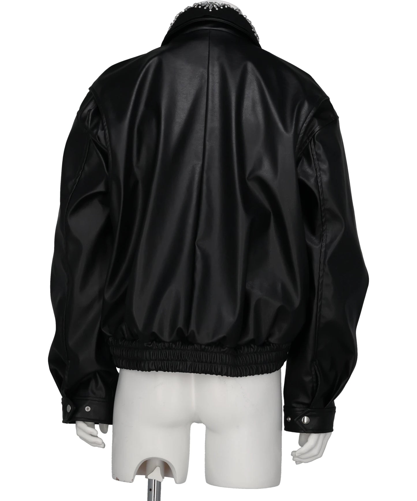 CRYSTAL BIJOU COLLAR 2WAY BLOUSON