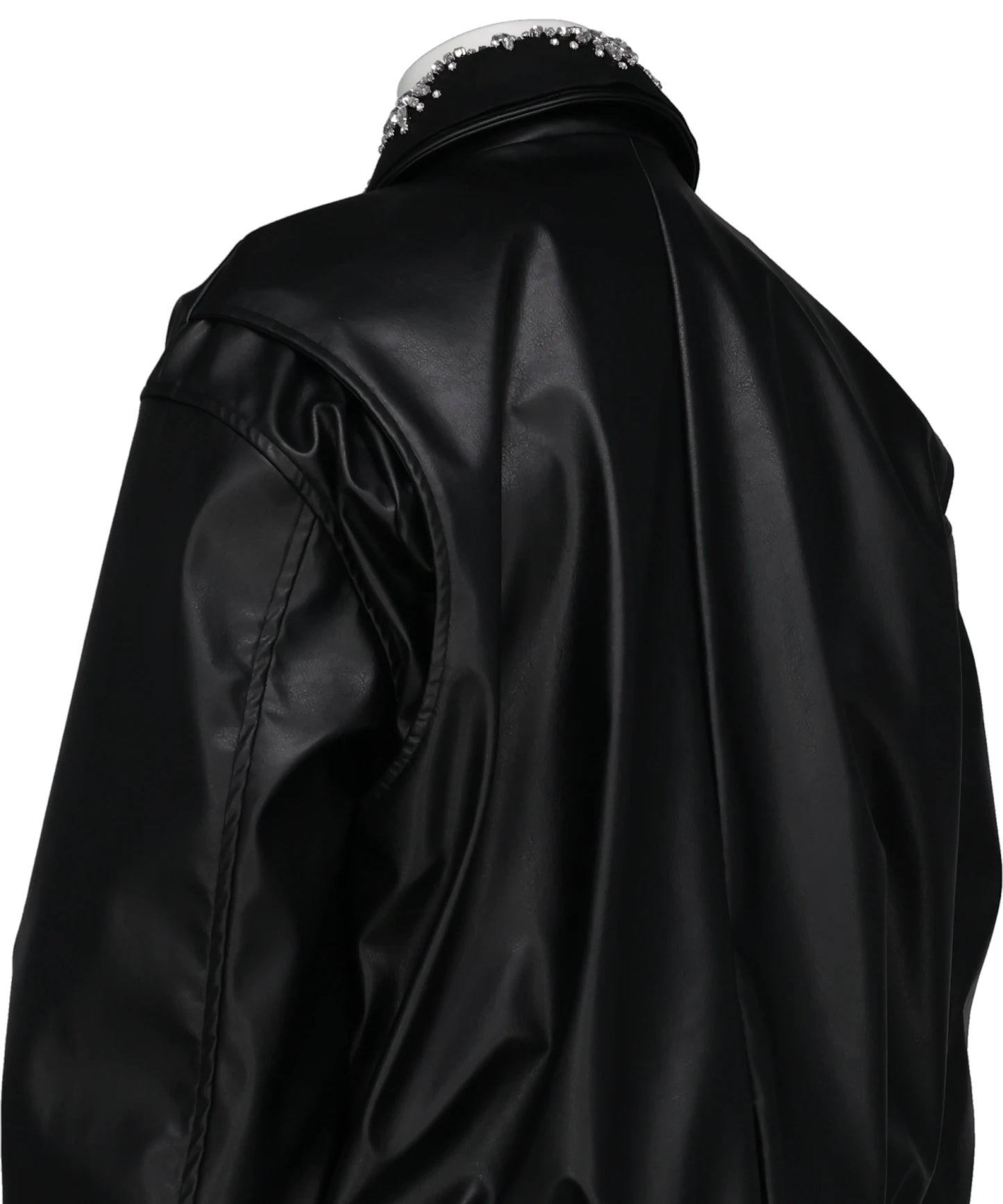 CRYSTAL BIJOU COLLAR 2WAY BLOUSON