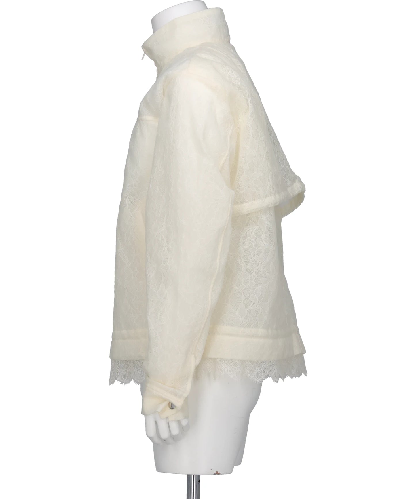 FUZZY LACE DRAWSTRING BLOUSON