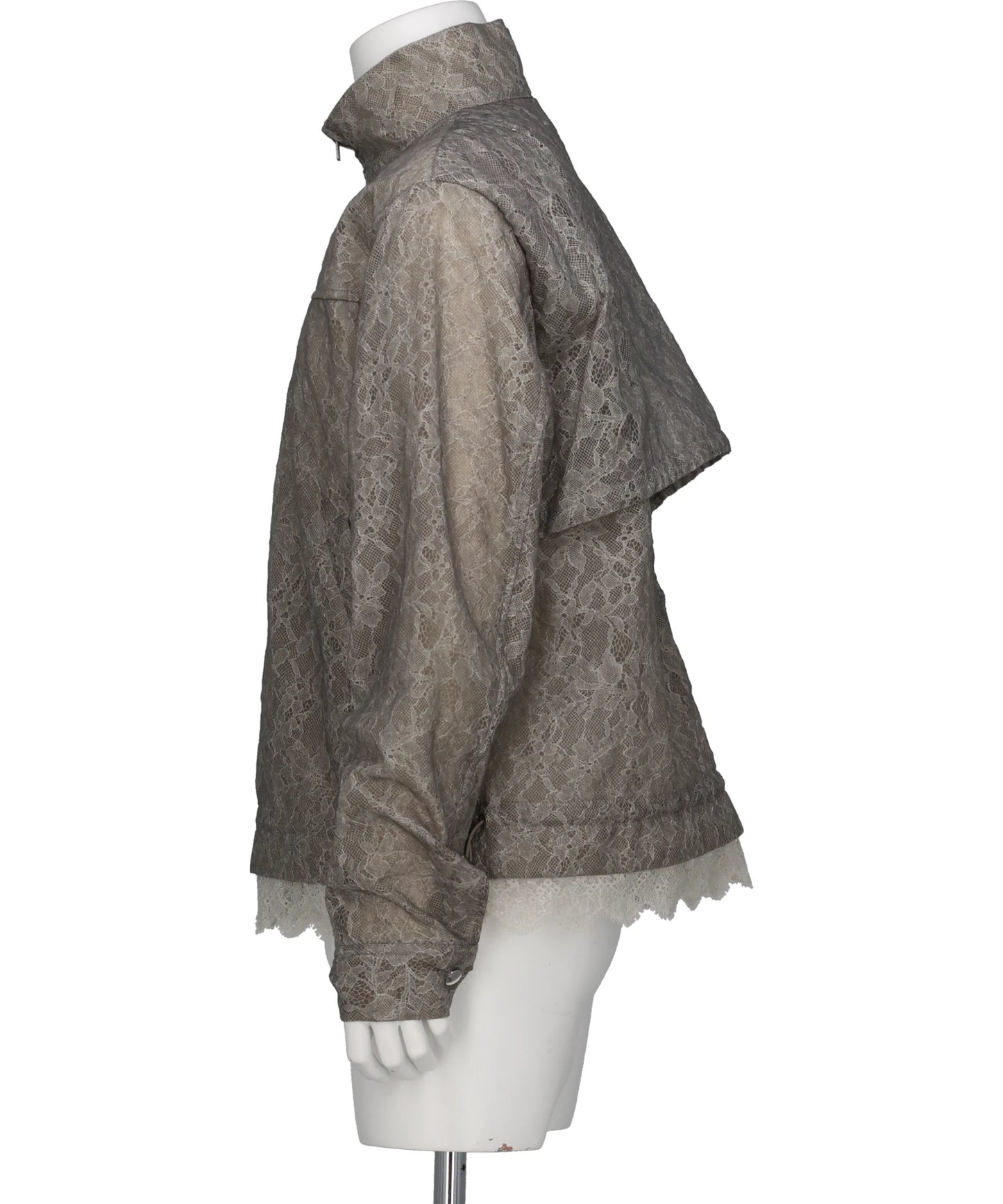 FUZZY LACE DRAWSTRING BLOUSON