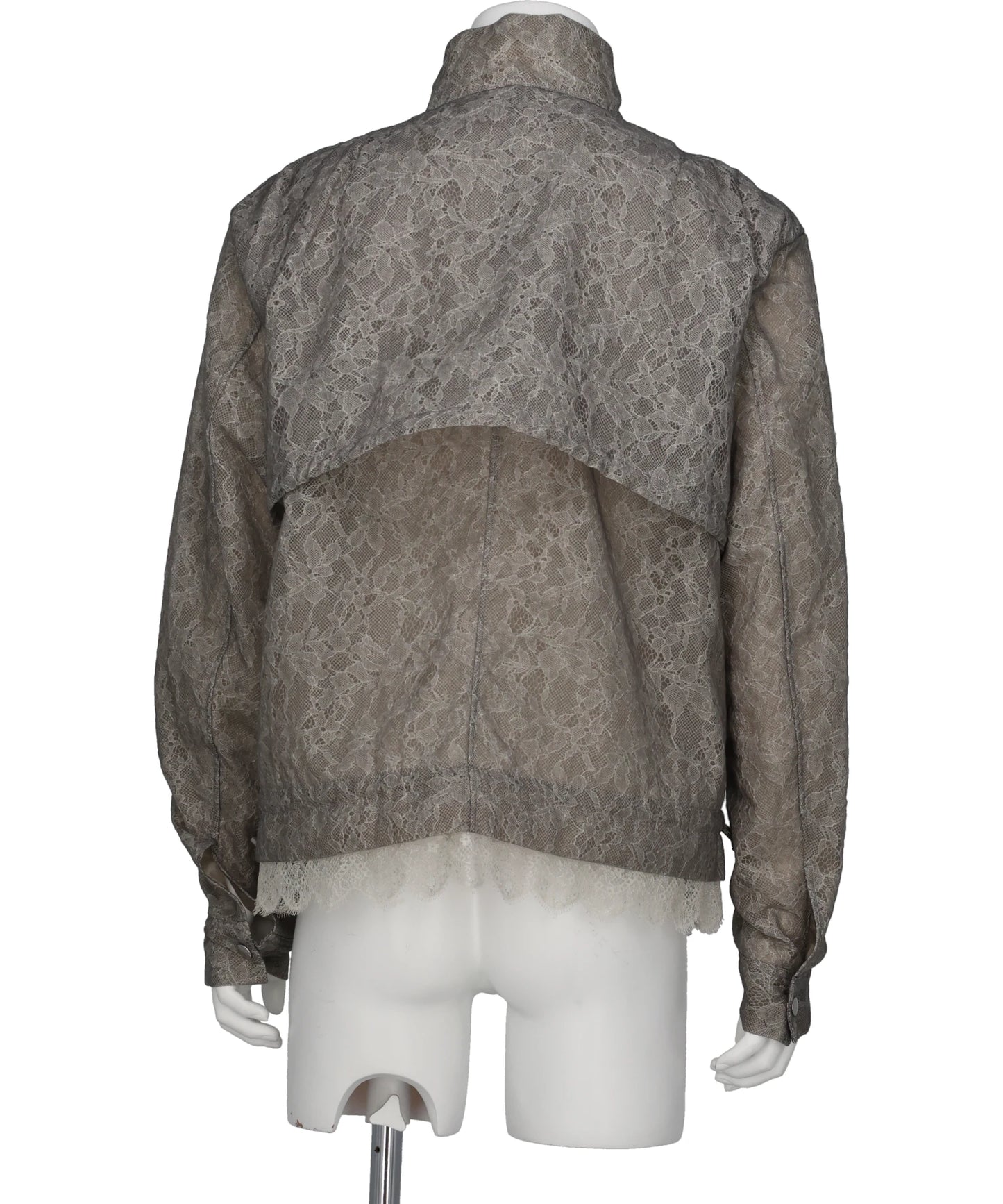 FUZZY LACE DRAWSTRING BLOUSON