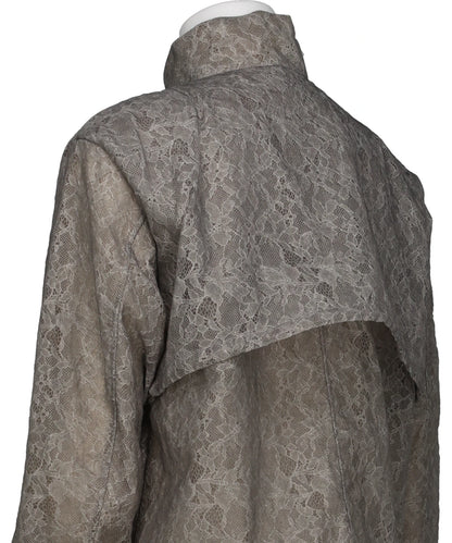 FUZZY LACE DRAWSTRING BLOUSON