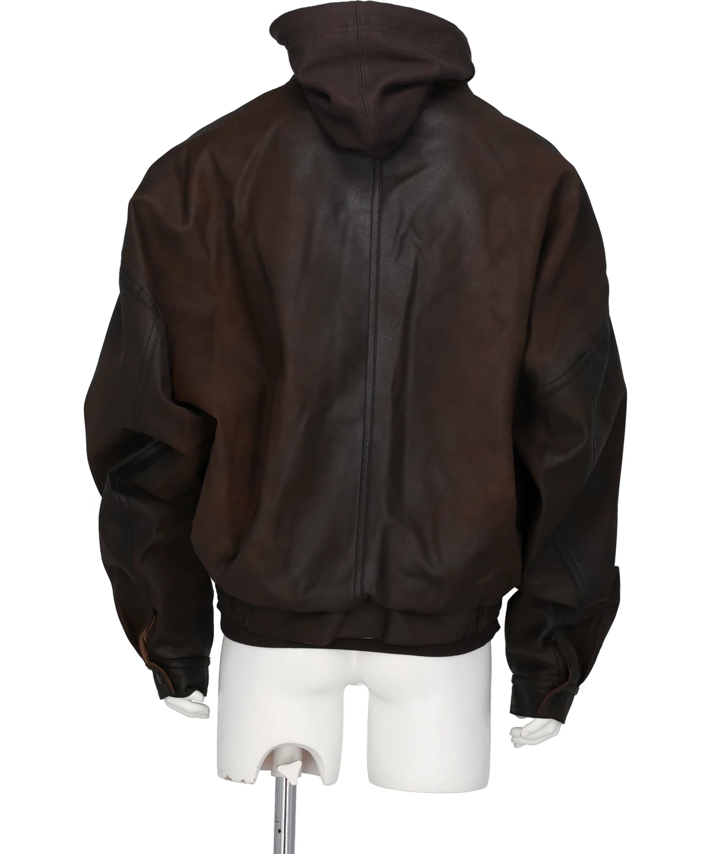 LAYERED FAUX LEATHER BLOUSON