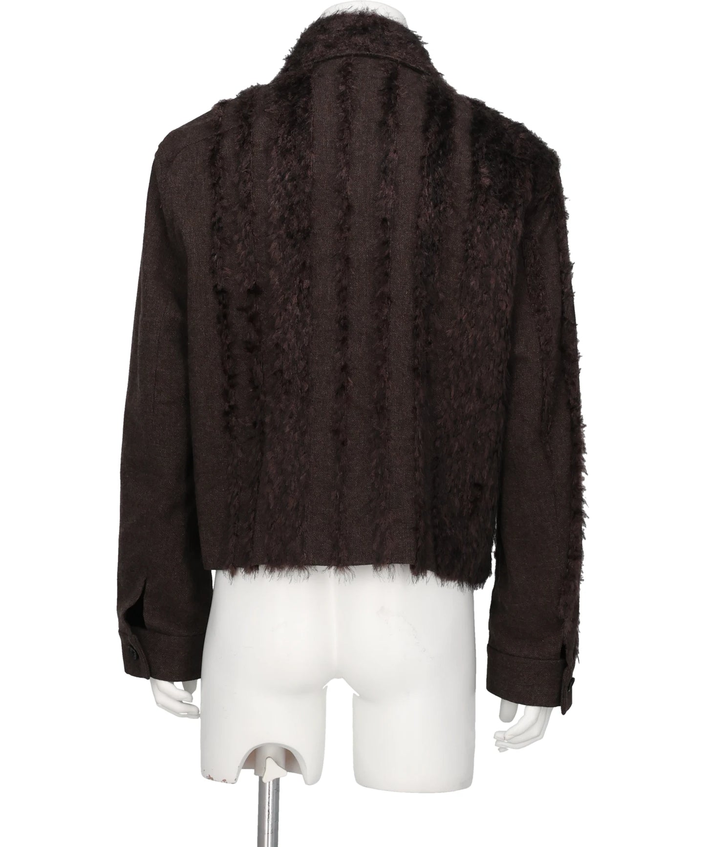 FUR TWEED ZIP BLOUSON