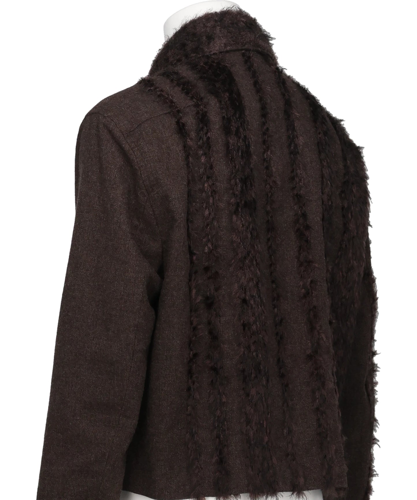 FUR TWEED ZIP BLOUSON