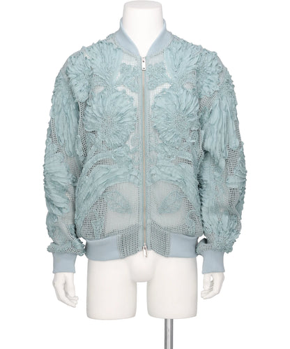 TAAKK(ターク)MESH EMBROIDERY ZIP BLOUSON