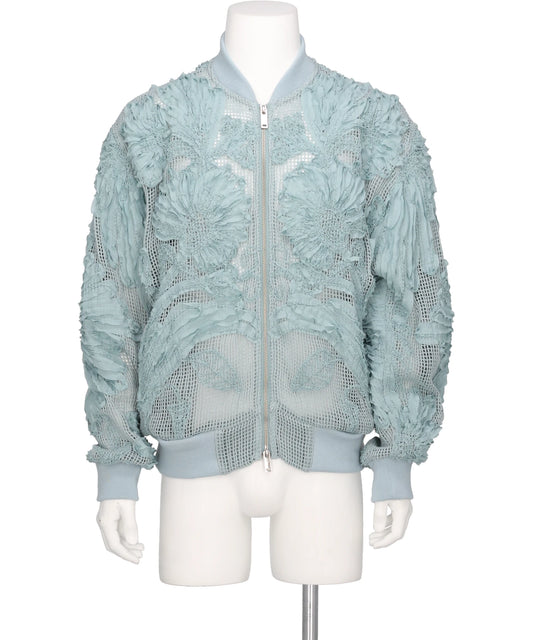 TAAKK(ターク)MESH EMBROIDERY ZIP BLOUSON