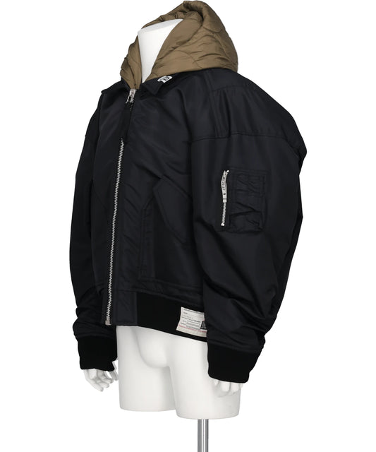 HOODED BOMBER JACKET
