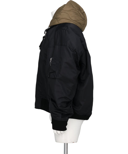 HOODED BOMBER JACKET