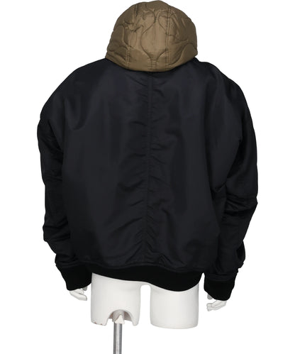 HOODED BOMBER JACKET